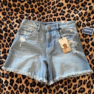 Sincerely Jules brand Super high rise wedge shorts.